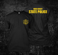 new jersey state police new -  Custom Men's Black T-Shirt Tee