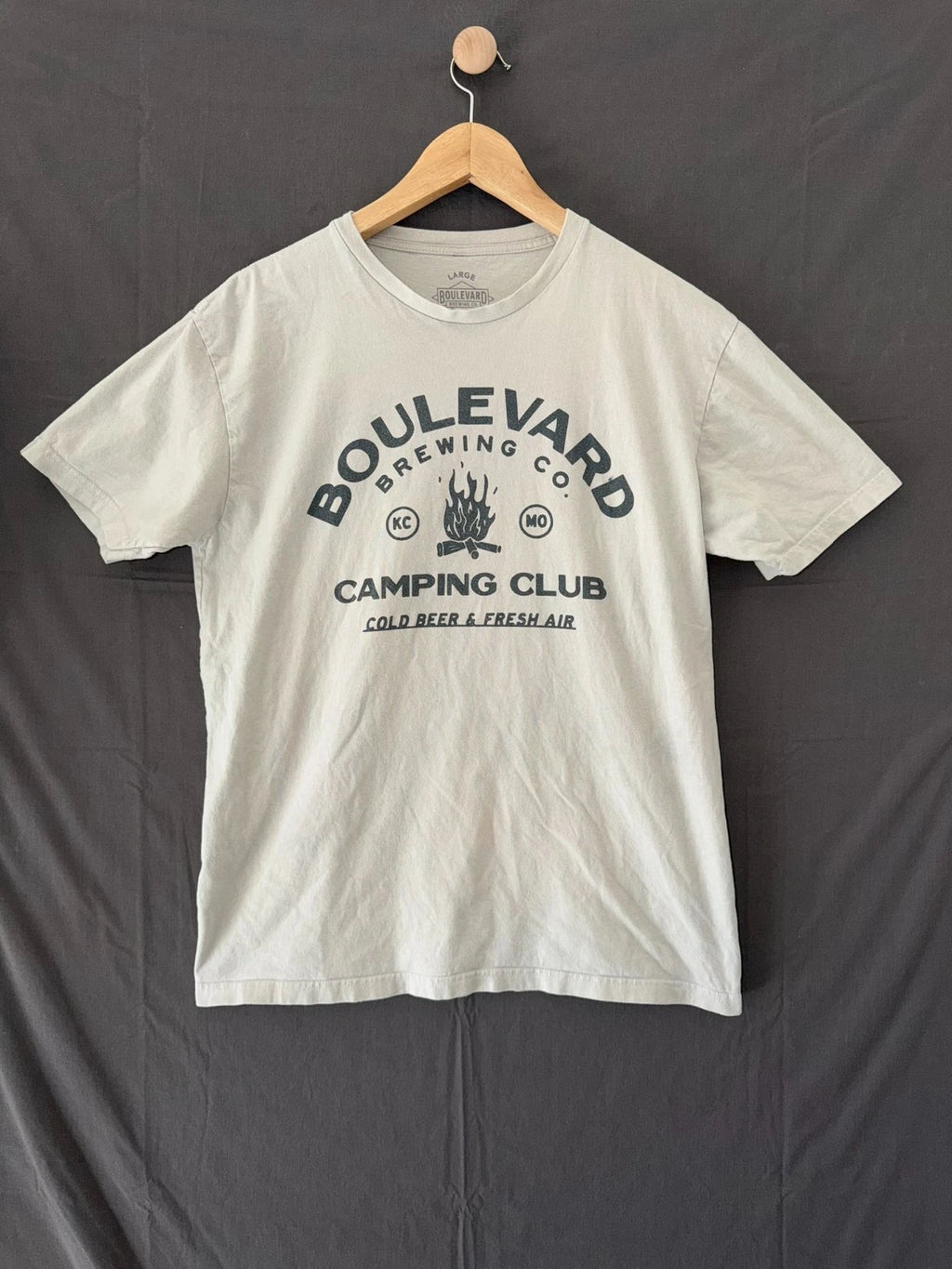 Boulevard Brewing Co Camping Club T‑Shirt L KC MO Cold Beer Fresh Air Graphic te