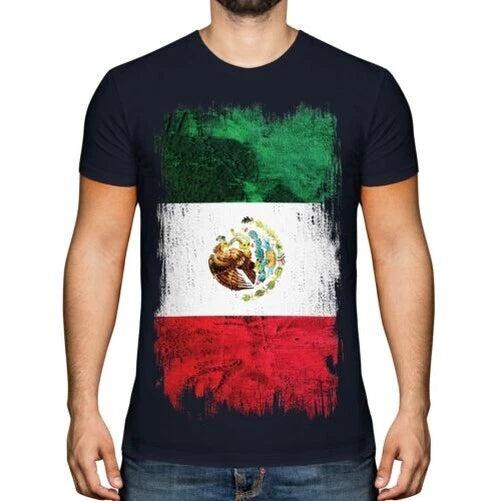 Mexico Grunge Flagge Herren T-Shirt México Mexikanisch M? Xihco T-Shirt Fußball