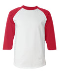 Tultex 3/4 sleeve Baseball T-shirt plain Raglan Jersey Mens Sports tee