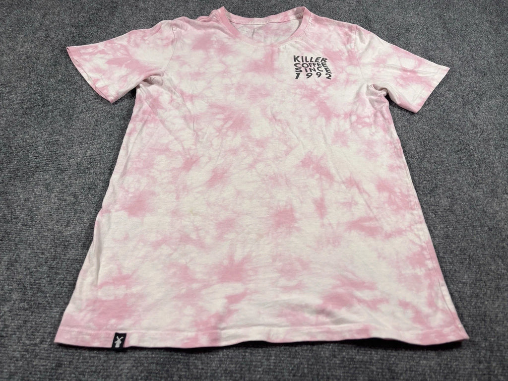 Dutch Bros Coffee Shirt Adult Medium Short Sleeve Pink White 1992 Classic Casual