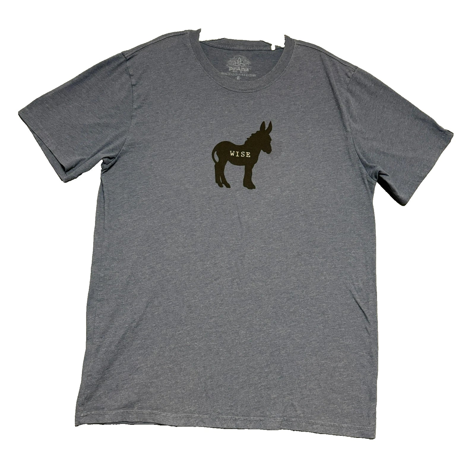Prana Wise Donkey T-Shirt Mens XL Gorpcore Hiking Outdoor Novelty Granola Boy