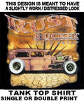OLD SCHOOL RUST BUCKET AUTO GROUP HOT RAT STREET ROD SKULL TANK TOP SHIRT 602