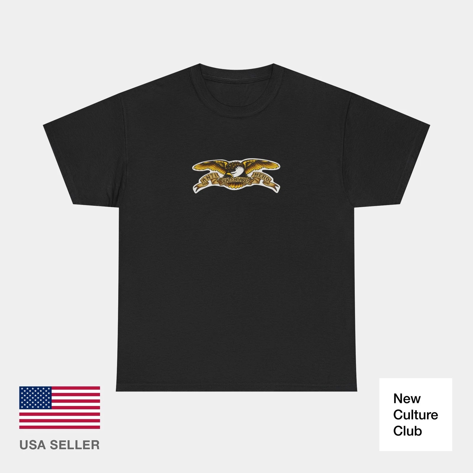 Eagle Anti Hero Skateboard 2000s Skate Vintage Classic T Shirt Design Print
