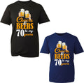 Cheers & Beers To my 70th Years T-Shirt Funny Birthday Gift For Grandpa Tee Top