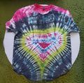 Tie-Dye T-Shirt – Triple Heartburst Spiral – Gildan Heavy Cotton – Size LargeTh