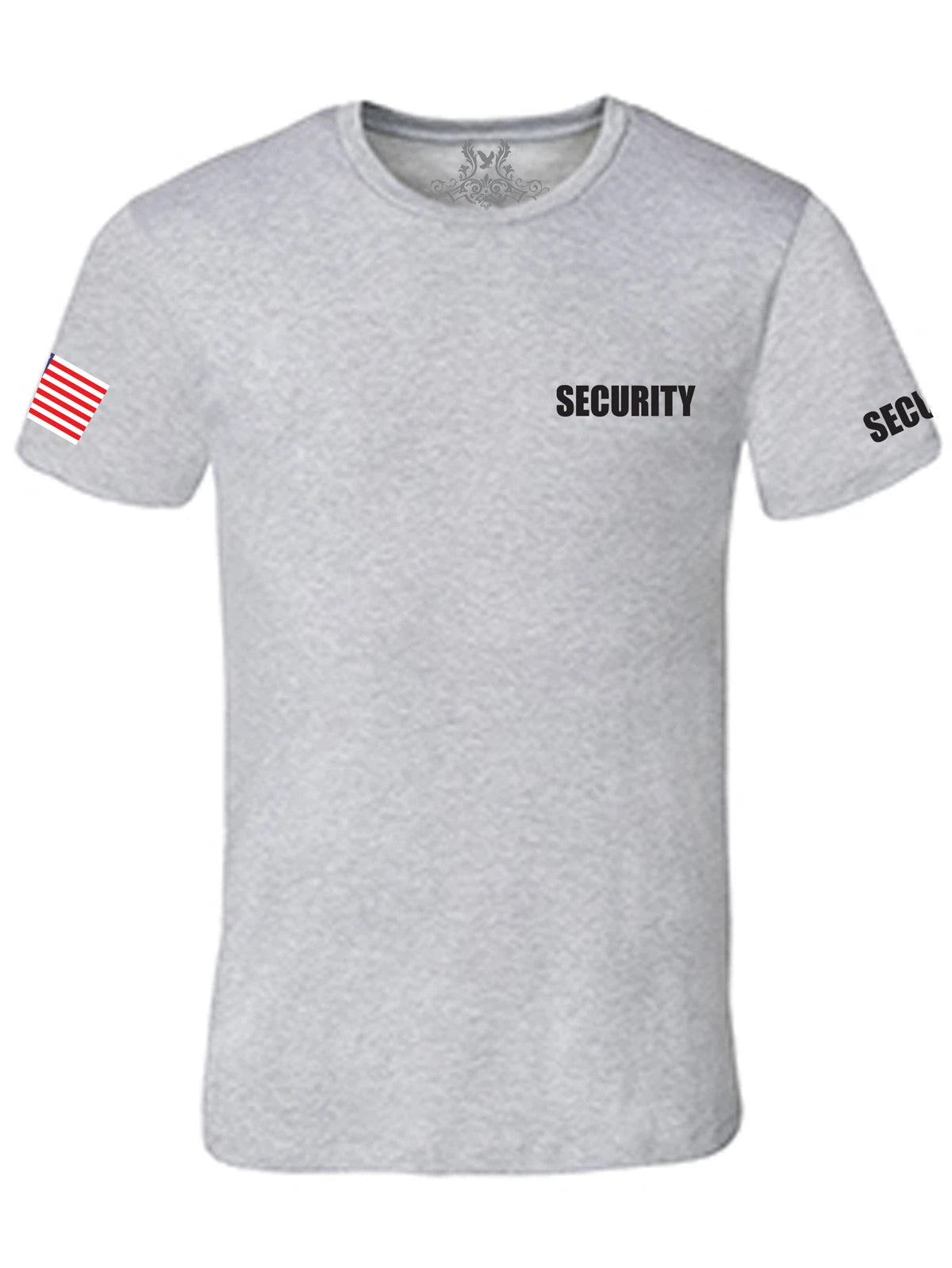 NW MEN'S PRINTED SECURITY STAFF USA FLAG POLICE FUNNY CUSTOM HALLOWEEN T-SHIRT