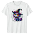Cute Witch Cat Halloween T-Shirt Kawaii Halloween Gift For Him And Her