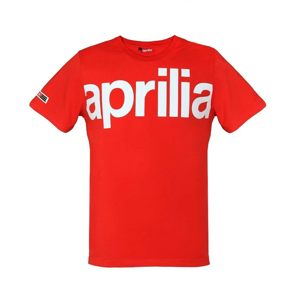 Genuine Aprilia Wide Print T-Shirt in Red