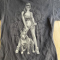 Vintage Y2K Skull Dog Graphic Tattoo Streetwear Shirt Mens Medium Black