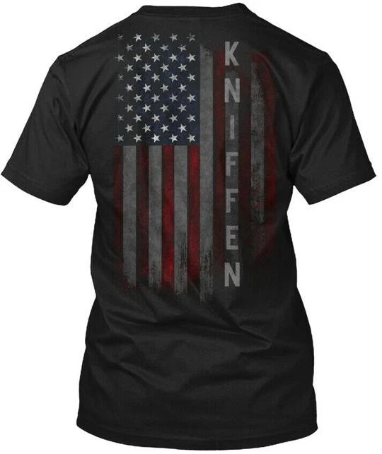 Kniffen Family American Flag T-Shirt Made in the USA Size S to 5XL