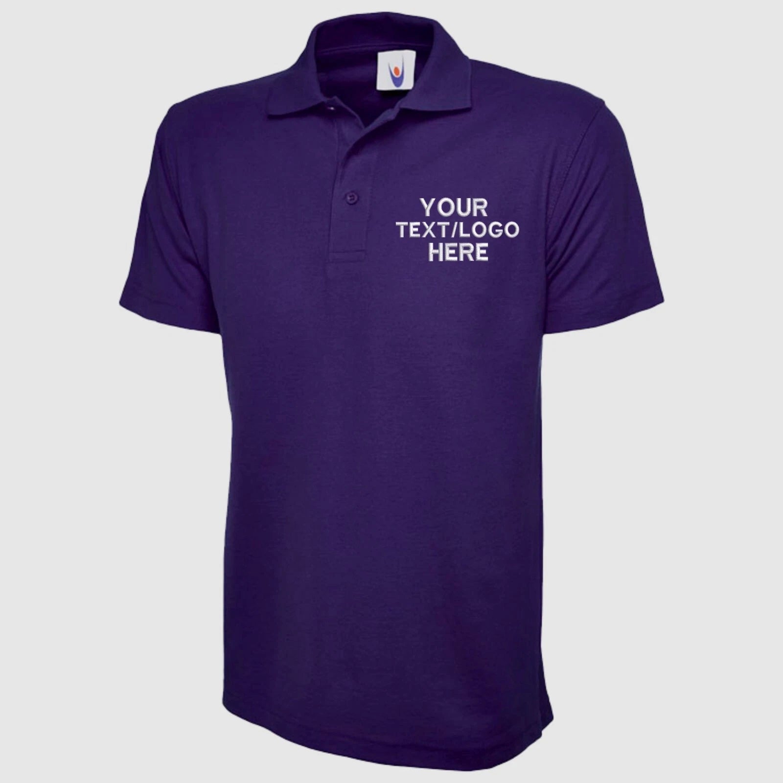 Custom Embroidered Polo Shirt Uneek UC101 Personalised Text Workwear Poloshirt T
