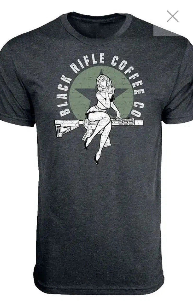 Black Rifle Coffee Company Bomber Girl T Shirt Black Men's Size Small