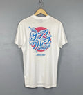 Santa Cruz Skateboards Short Sleeve T-Shirt Men’s Size M Top White Big Logo Y2K