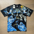 Vale Forever Black Cotton Washed Vintage Loose-Fitting Casual T-Shirt