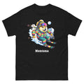 Montana Doge Skiing Funny Ski Skier Dog Meme Cute Shirt T-Shirt