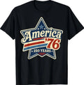 America 76 Retro Vintage Distressed Americana Design T-Shirt