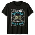 I Keep All My Dad Jokes In A Dad-A-Base Fathers Day T-Shirt