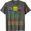 Eat Sleep Dash Repeat Video Game Geometry Video Gamer Lover T-Shirt