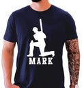 Personalised Cricket Player T Shirt Custom Name Sports Fan Unisex Gift Tee Xmas