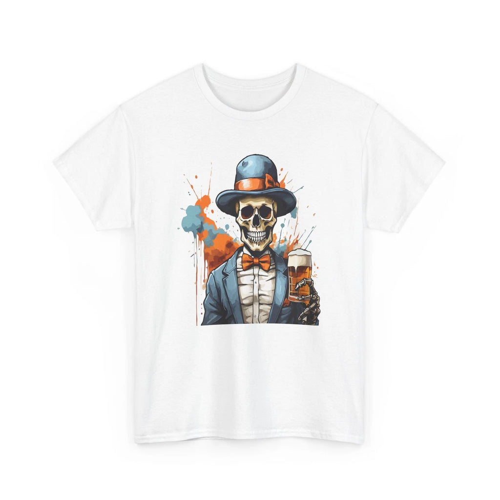 Beer Drinking T-Shirt | Funny Beer Shirt | Beer T-Shirt Skeleton
