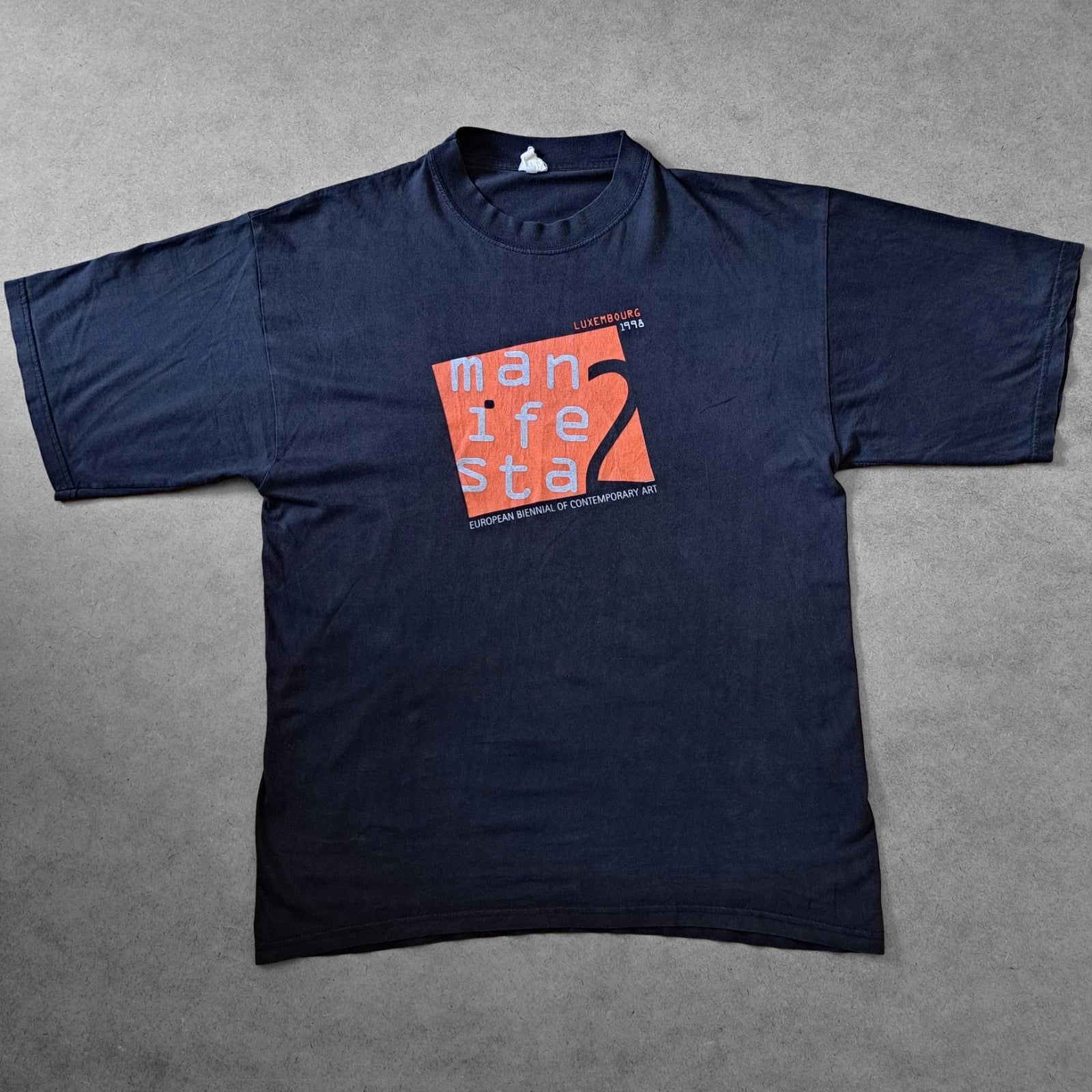 Vintage 1998 Luxembourg Tshirt Manifesta 2 Europian Biennial of Contemporary Art