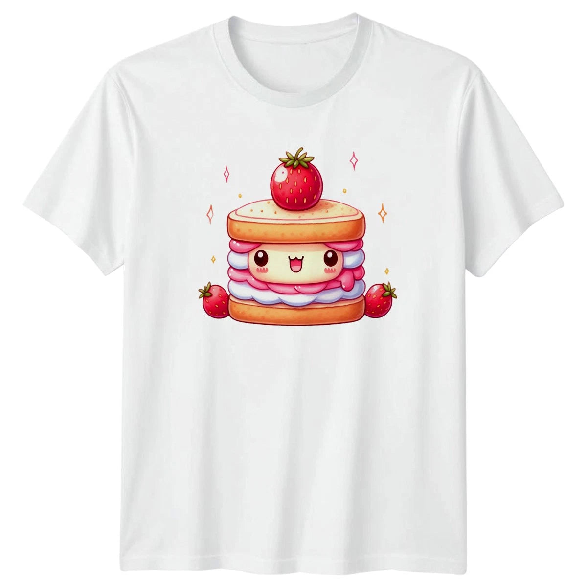 Sweet Kawaii Strawberry Cake Friend T-Shirt Strawberry Cake Dessert Birthday