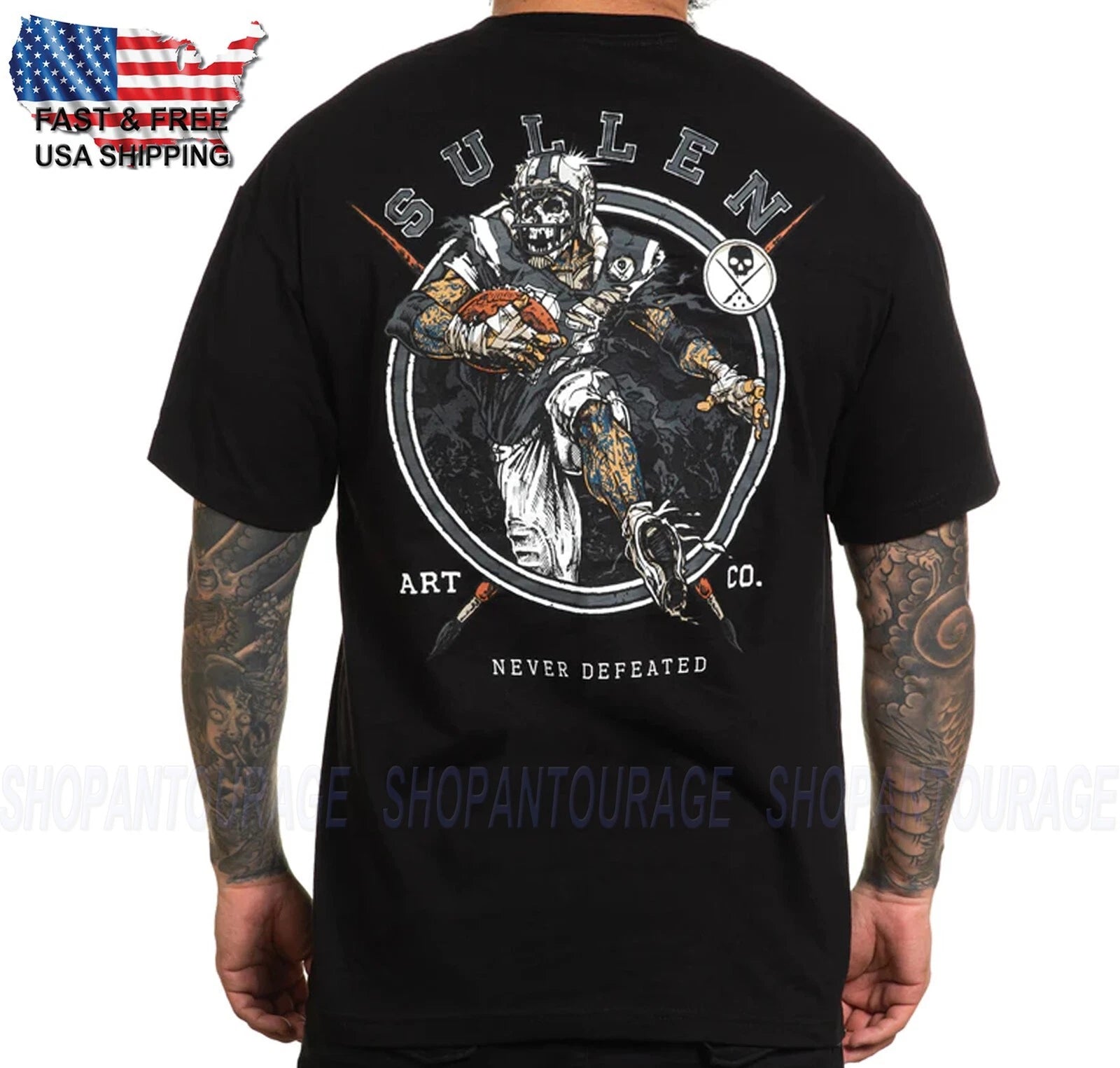 Sullen Art Collective Never Defeated Standard SCM5886 Short Sleeve Men`s T-shirt