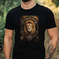 Mens Steampunk Lion Motif Cotton T-Shirt Size XS to 5XL