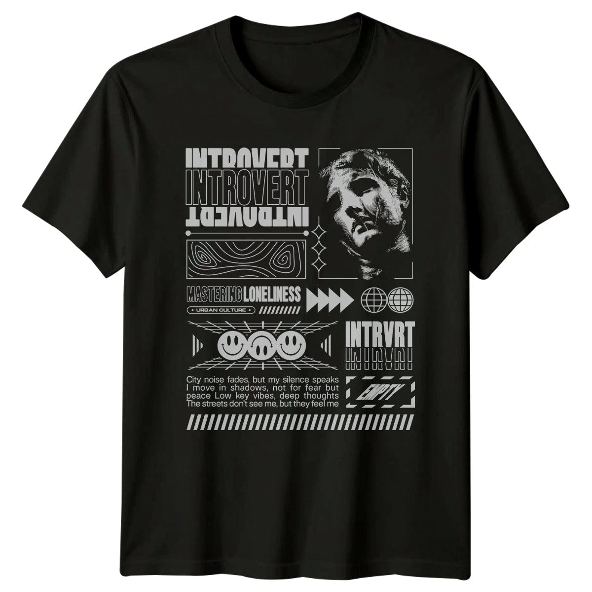 Introvert Mastering Loneliness Urban Culture T-Shirt Introvert Lifestyle Gift