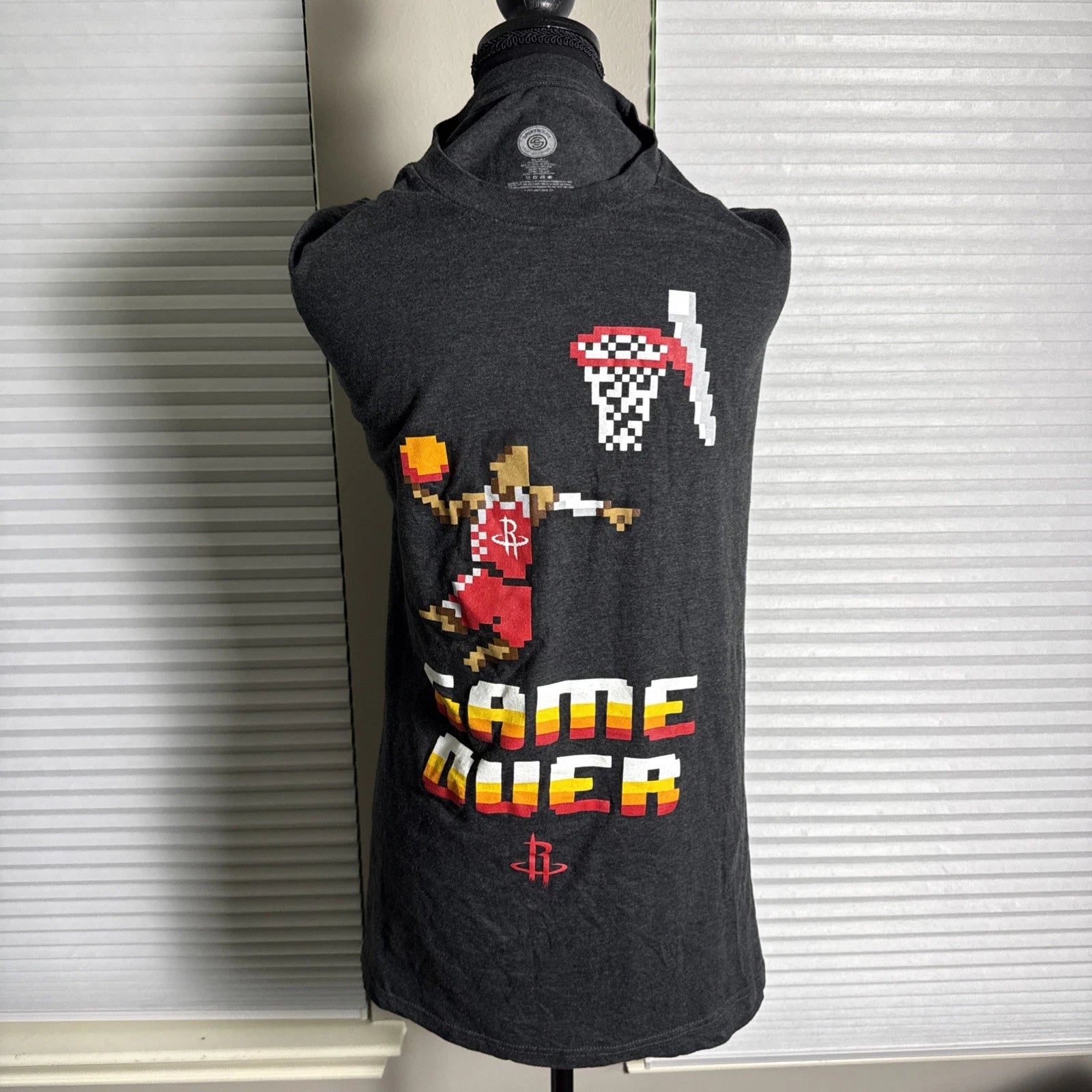 Houston Rockets Game Over 8-Bit Pixel Sports Crate Limited Edition 2XL/3XL Tee