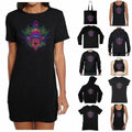 Psychedelic Hamsa Hand Mandala T Shirt - Trippy Boho Hipster Hippie Yoga
