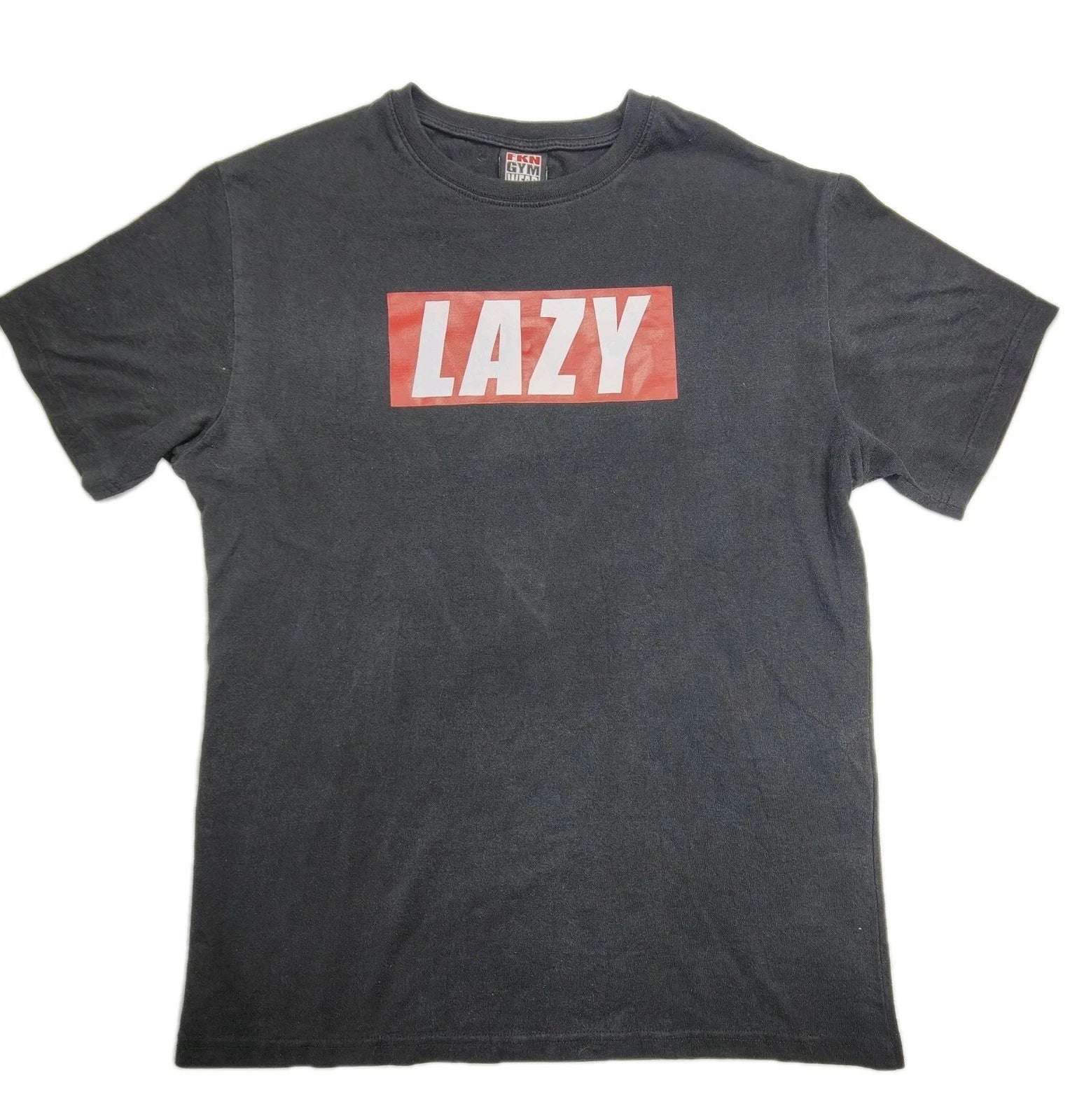 Lazy T-shirt Mens XL Black FKN Gym Wear Workout Crossfit Casual Funny Big Logo