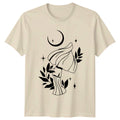 Mystical Celestial Mushroom Moon Stars T-Shirt Boho Nature Spiritual