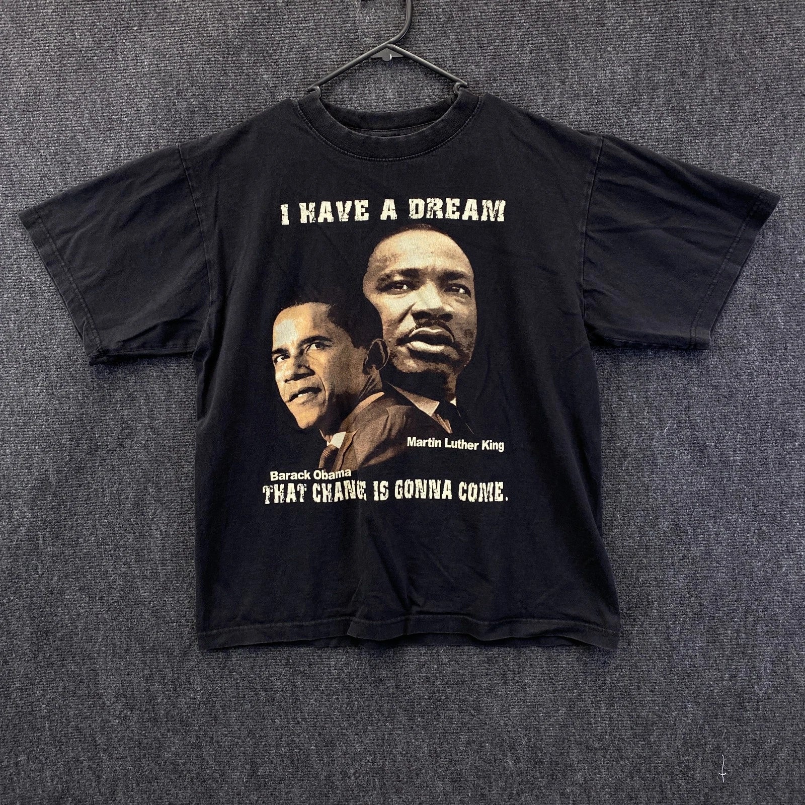Barack Obama MLK I Have a Dream Mens M T Shirt Black History Political Graphic