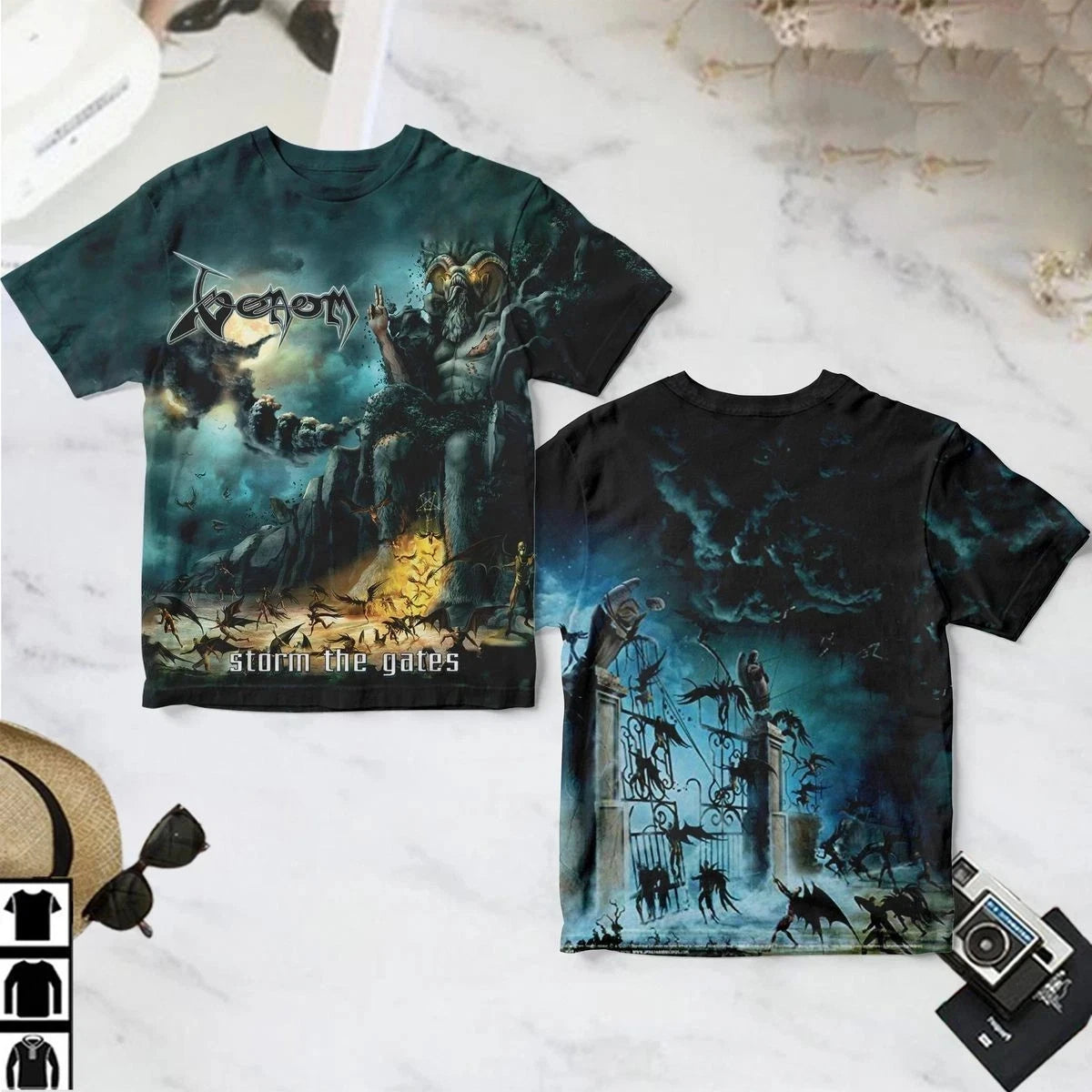Venom Storm The Gates Album Cover Shirt Unisex Full Size Tee