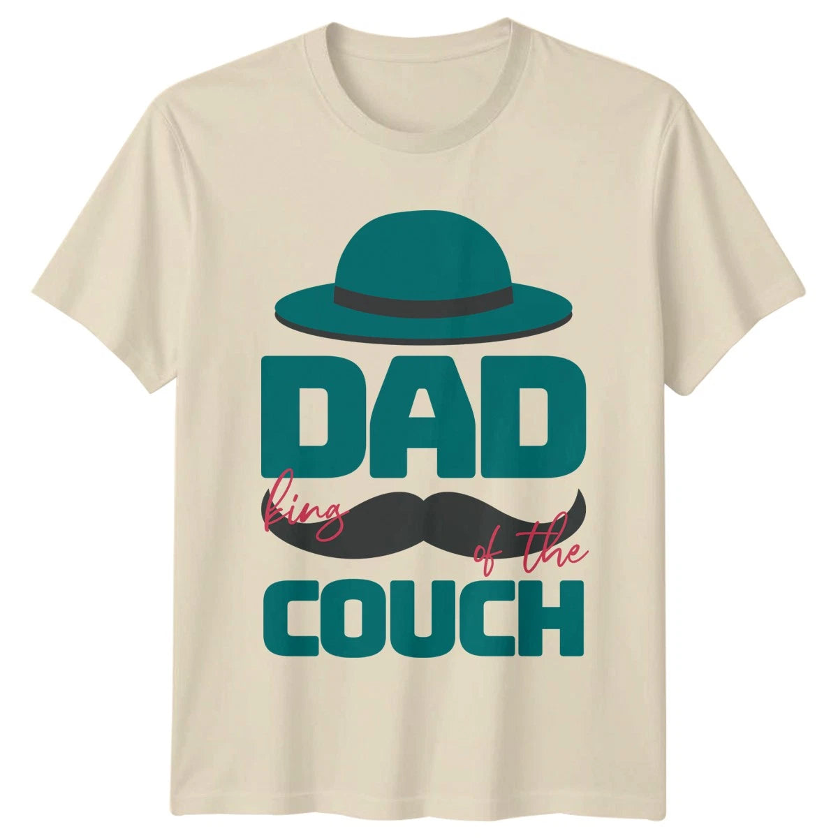 Dad King Of The Couch Mens T-Shirt Lazy Dad Humor Fathers Day Gift For Him