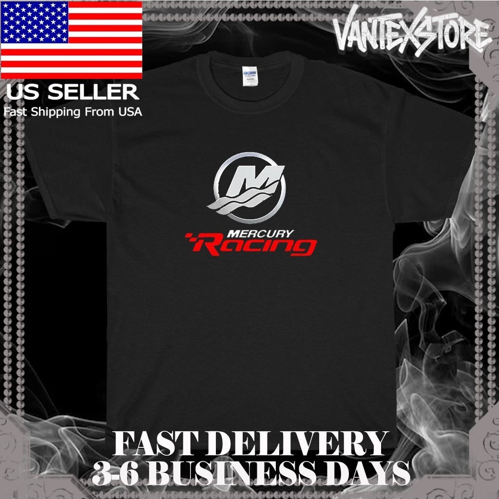 NEW SHIRT MERCURY BOATS LOGO MEN'S T-SHIRT FUNNY AMERICAN USA SIZE S-5XL
