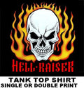 HELL RAISER OLD SCHOOL HOT RAT ROD OUTLAW CAR CLUB BIKER SKULL TANK TOP SHIRT 48