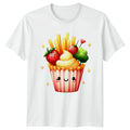 Kawaii Fries Strawberries Cream Sweet T-Shirt Kawaii Food Novelty Birthday Gift