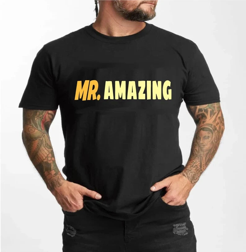Mr. Amazing tee Cool Gift Funny slogan Unisex T-Shirt for Men Dad - Trendy polo