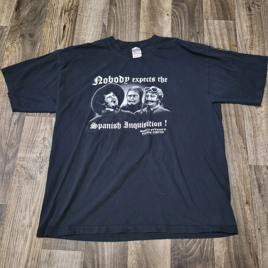 Vintage Y2k 2003 Monty Python flying circus Spanish Inquisition shirt XL