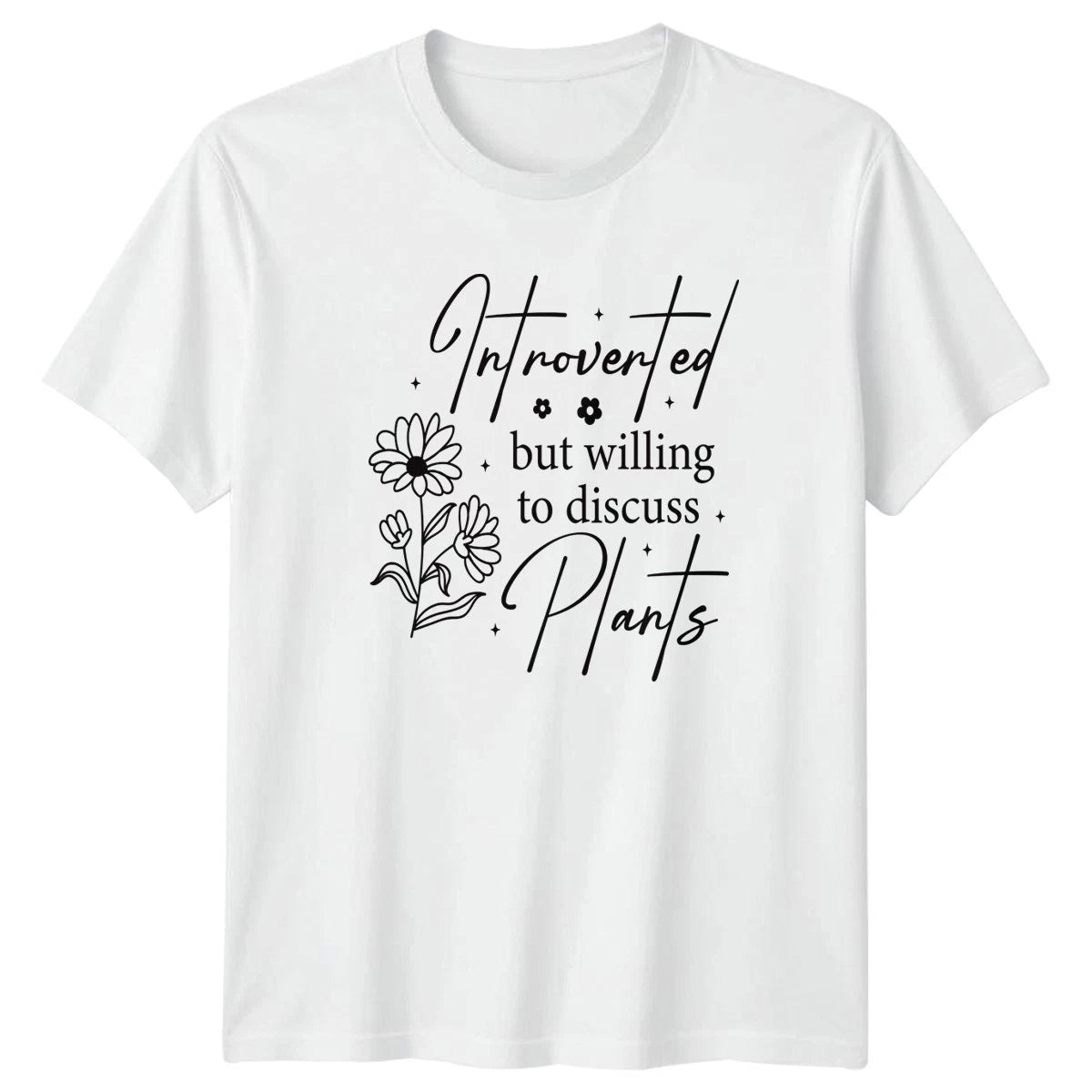 Introverted But Willing To Discuss Womens T-Shirt Houseplants Gardening Gift