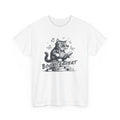 Book Lover T-Shirt | Funny Reading Shirt | Book Trovert Reading Cat T-Shirt