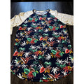 Charles and a Half Mens Floral Print Raglan Sleeve T Shirt Size L