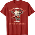Funny throat goat swallows juicy wieners inappropriate adult T-Shirt