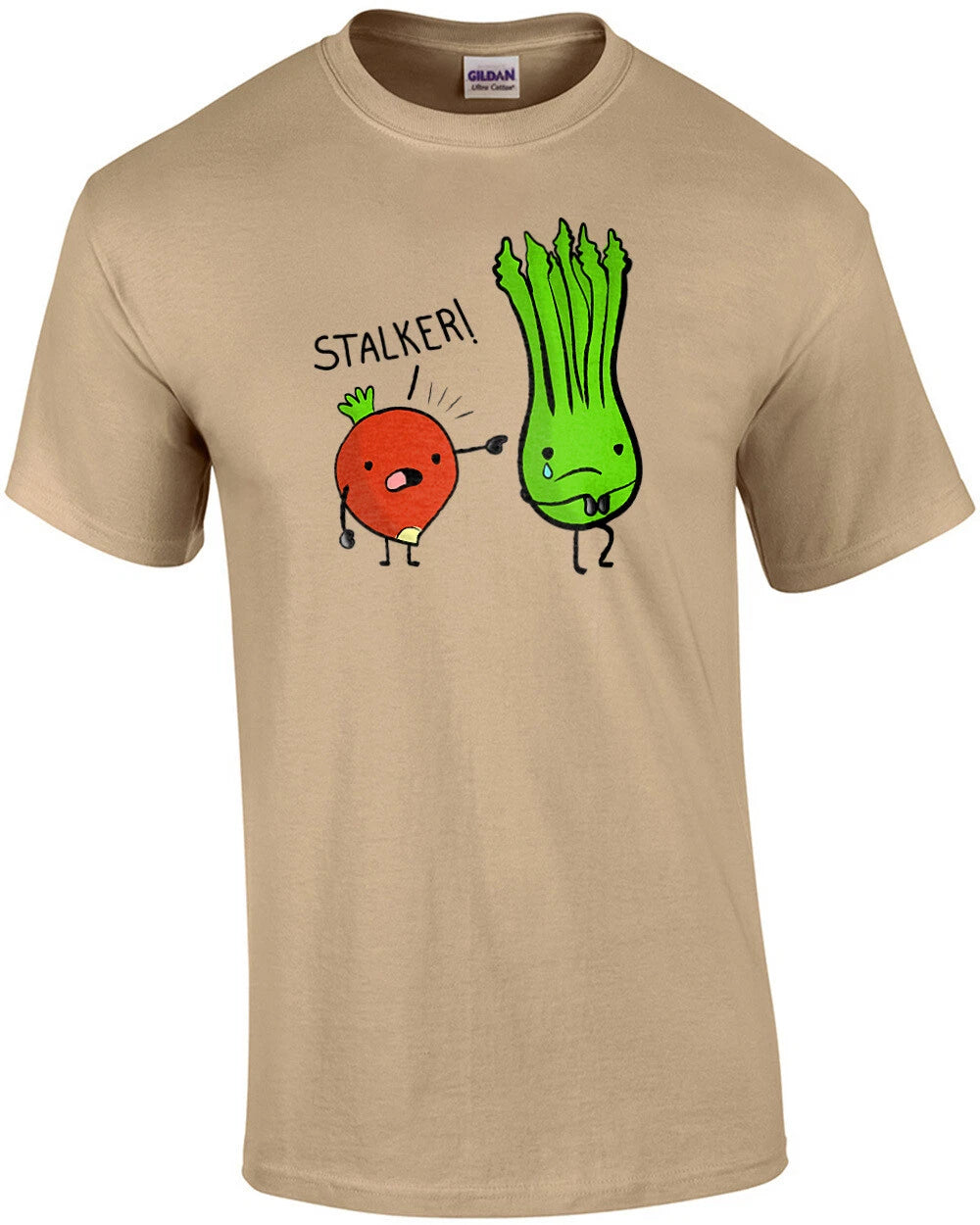 Stalker - Beet and Celery food pun t-shirt