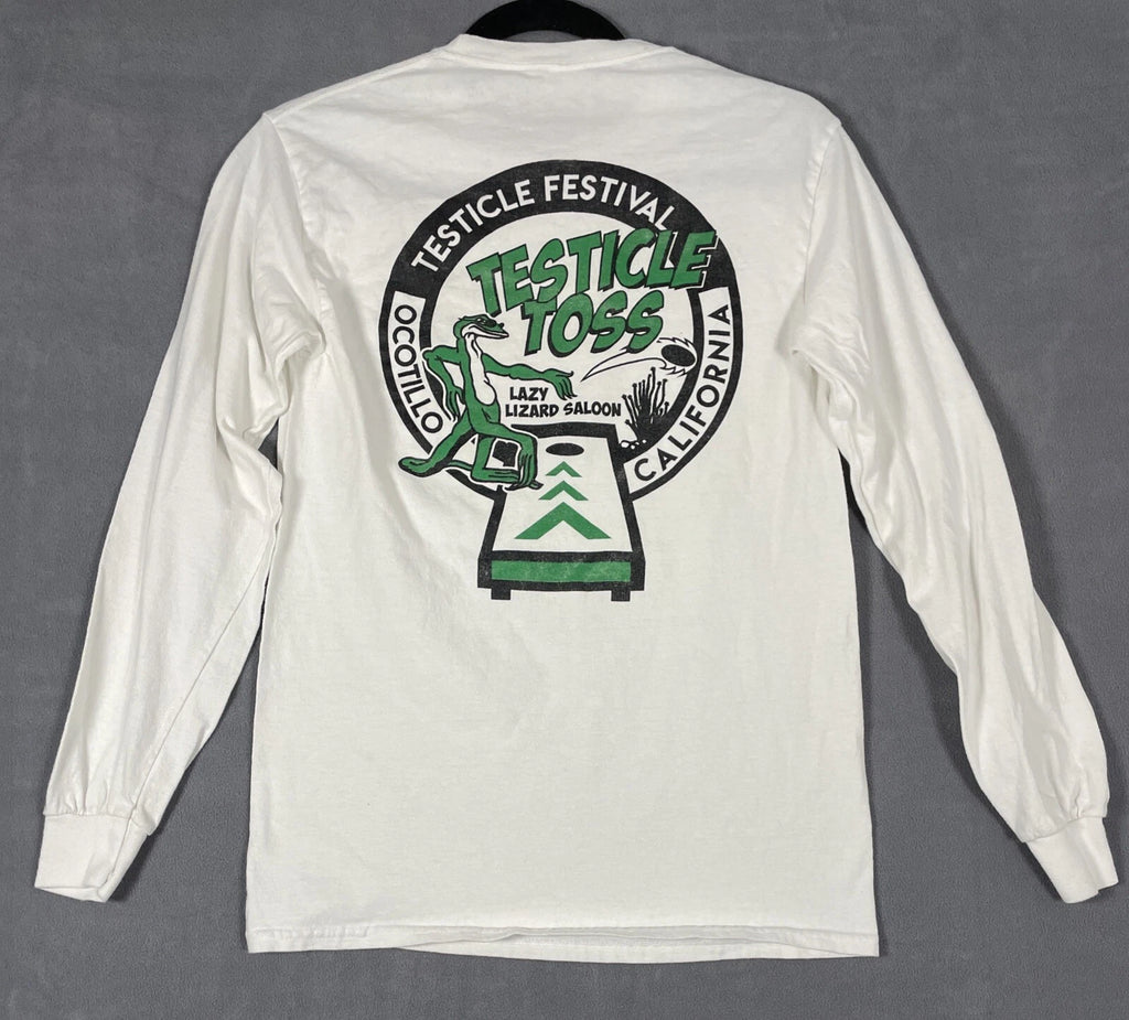Testicle Festival testicle toss long sleeve t shirt Lazy Lizard Saloon Ocotillo