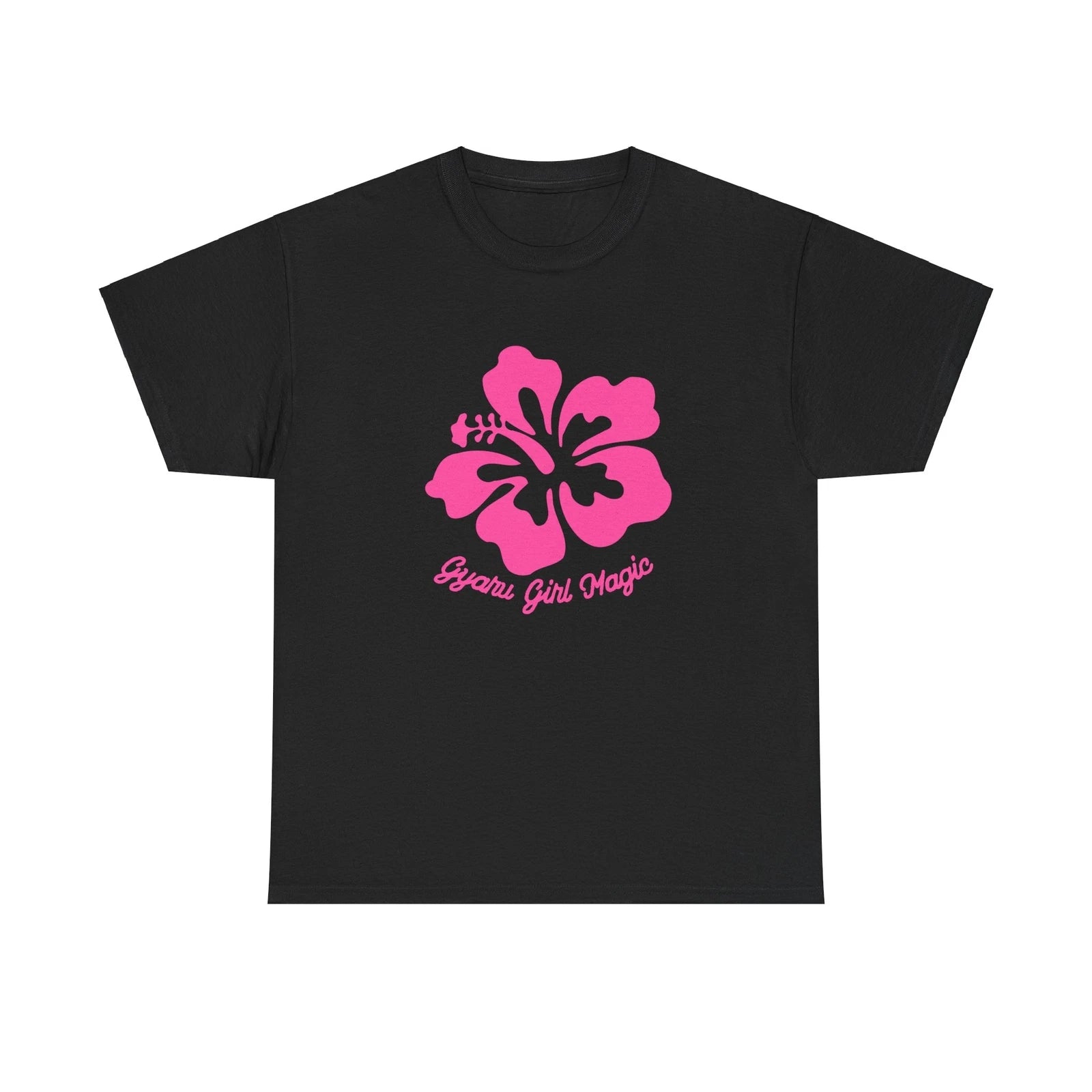 Gyaru Girl Magic Hibiscus Tee, Japanese Fashion Shirt, Kawaii Floral Top,