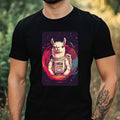 Mens Llama Astronaut Print Cotton T-Shirt Size XS to 5XL
